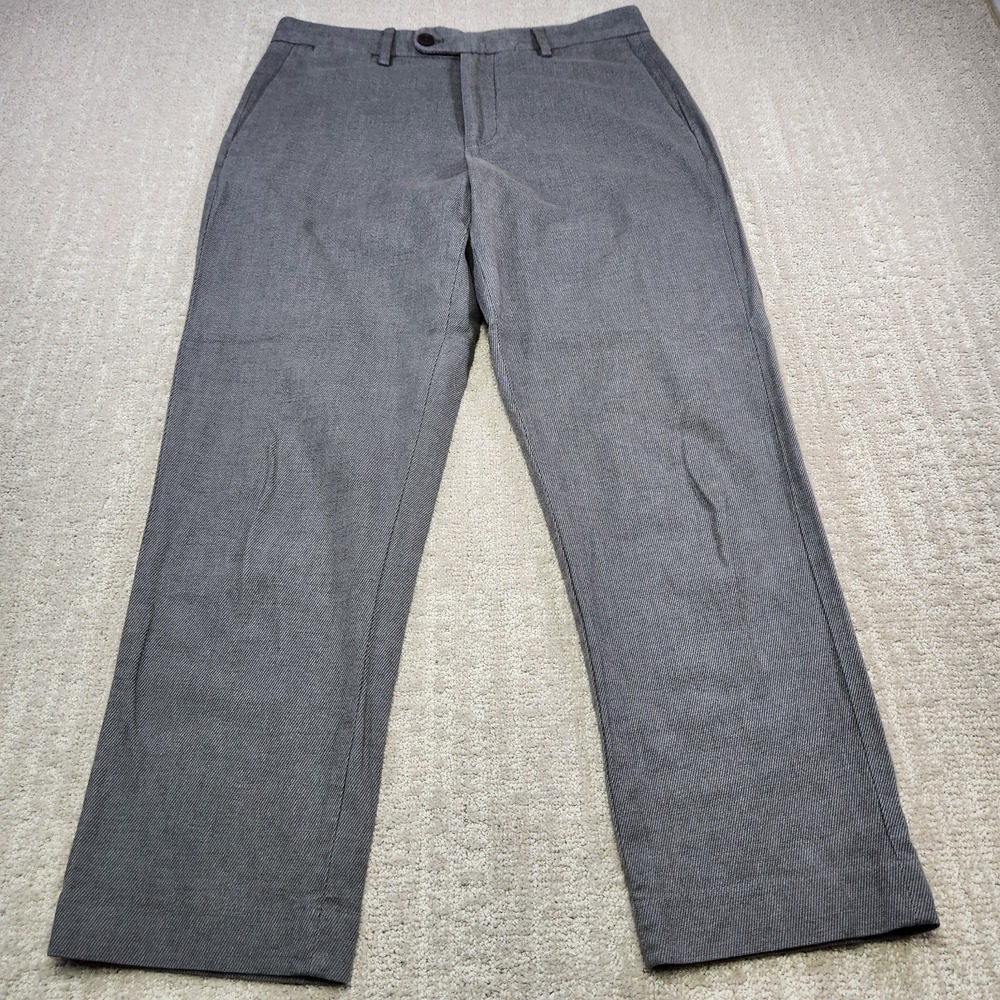 Bonobos Pants Men 30x28 Slim Fit Brushed Twill Ankle Trouser High Rise Gray
